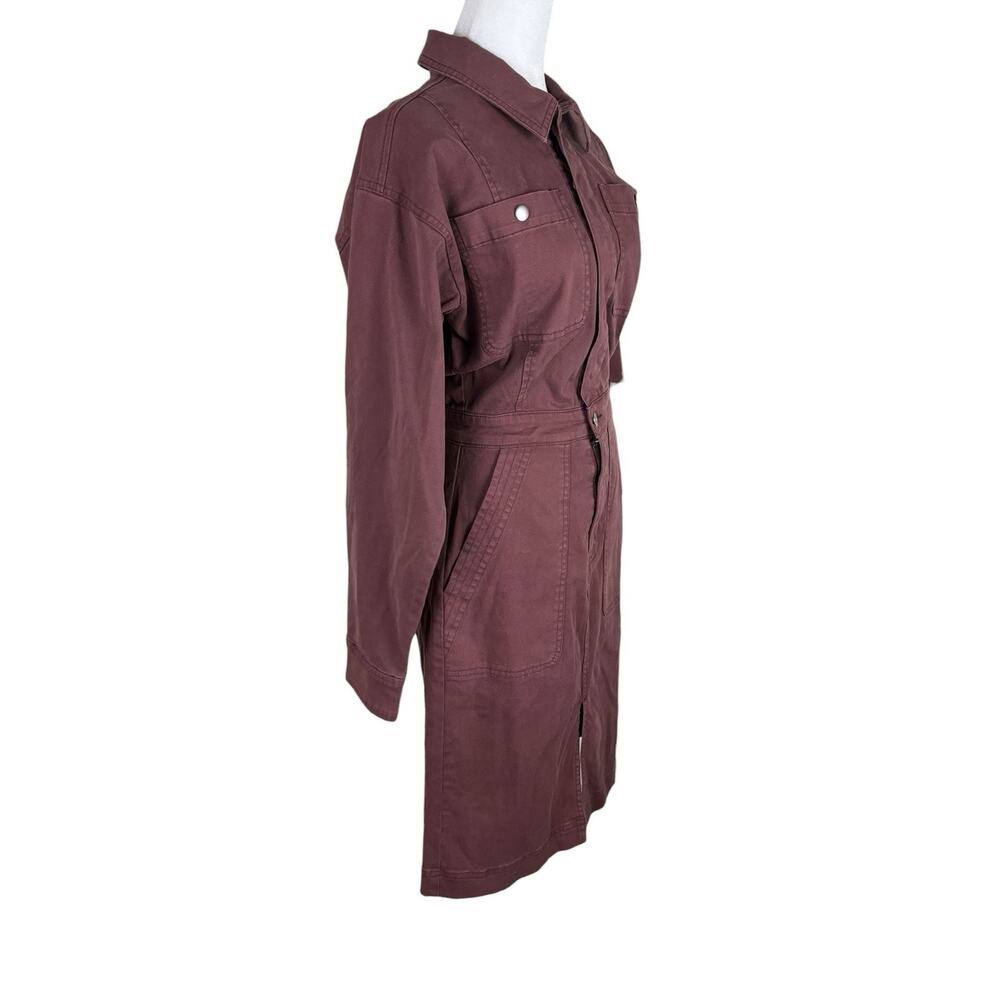 Pistola Mini Denim Dress Mauve Long Sleeve Structured Urban Utility Sz Small NWT - Picture 3 of 9